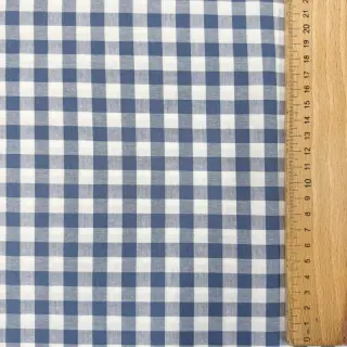 Cotton fabric Check blue