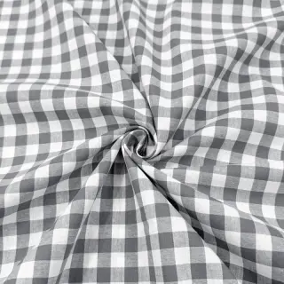 Cotton fabric Check grey