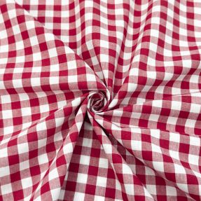 Cotton fabric Check red