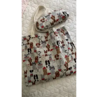 Decoration fabric Linenlook Dog Dress Up
