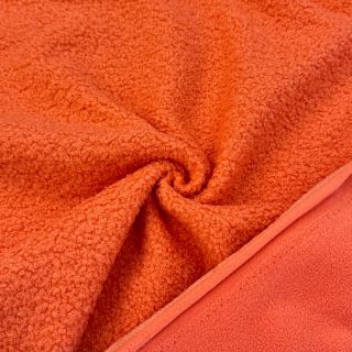 Fleece TEDDY DOUBLE SIDED tangerine