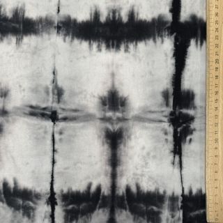 Cotton fabric HAND TIE DYE black