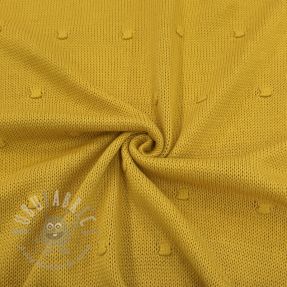 Knit fabrics BIG KNIT DOT ochre
