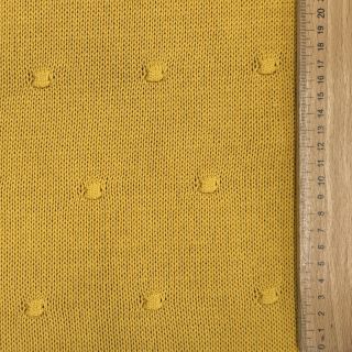 Knit fabrics BIG KNIT DOT ochre