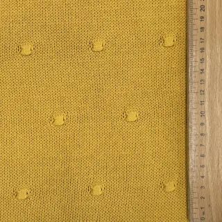 Knit fabrics BIG KNIT DOT ochre