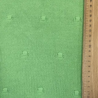 Knit fabrics BIG KNIT DOT grass green