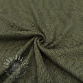 Knit fabrics BIG KNIT DOT camo green