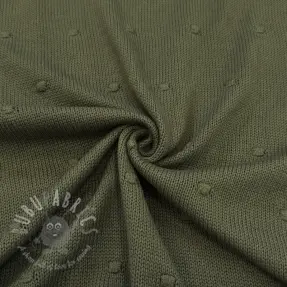 Knit fabrics BIG KNIT DOT camo green
