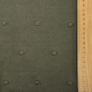 Knit fabrics BIG KNIT DOT camo green