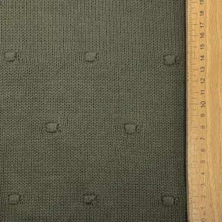 Knit fabrics BIG KNIT DOT camo green