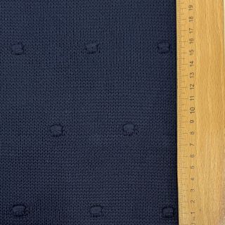 Knit fabrics BIG KNIT DOT navy