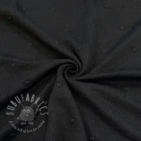 Knit fabrics BIG KNIT DOT black