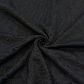 Knit fabrics BIG KNIT DOT black