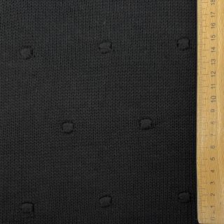 Knit fabrics BIG KNIT DOT black