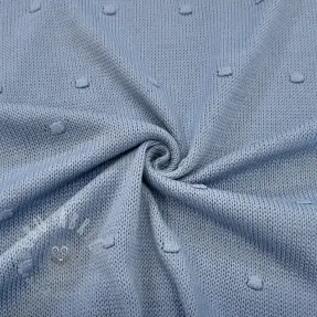 Knit fabrics BIG KNIT DOT blue