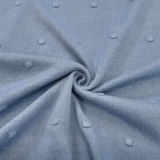 Knit fabrics BIG KNIT DOT blue