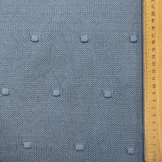 Knit fabrics BIG KNIT DOT blue