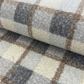 Coat fabric Bouclé Squares design D