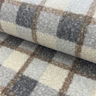 Coat fabric Bouclé Squares design D