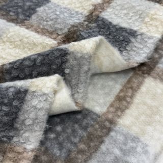 Coat fabric Bouclé Squares design D