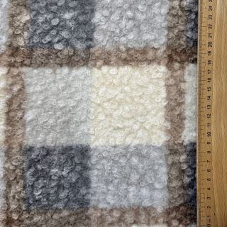Coat fabric Bouclé Squares design D