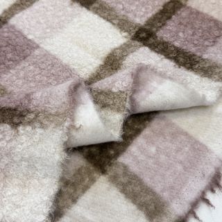 Coat fabric Bouclé Squares design C