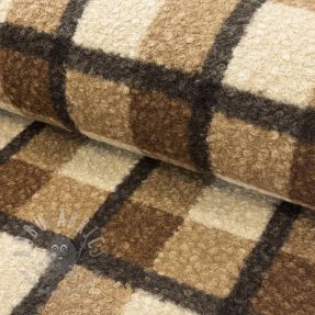 Coat fabric Bouclé Squares design E