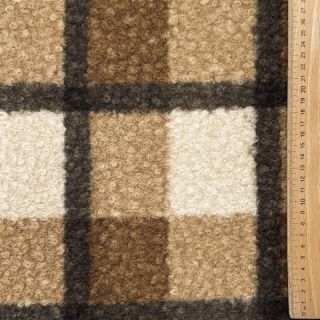 Coat fabric Bouclé Squares design E