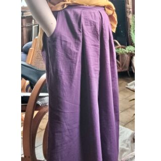 Cotton fabric with linen purple
