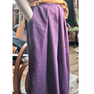 Cotton fabric with linen purple