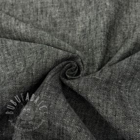 Linen cotton Denim Twill black