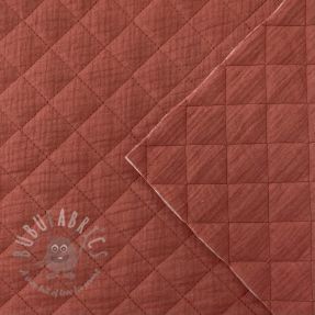 Double gauze/muslin QUILT rouge