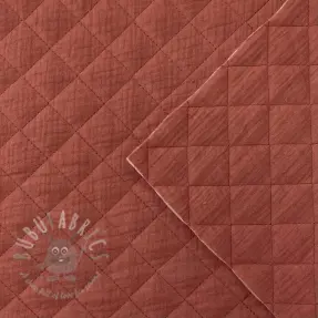 Double gauze/muslin QUILT rouge