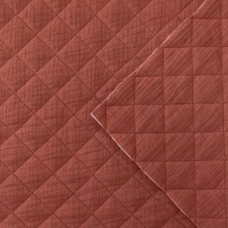 Double gauze/muslin QUILT rouge
