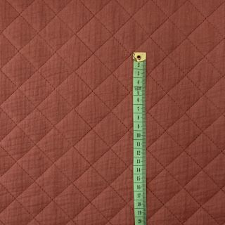 Double gauze/muslin QUILT rouge