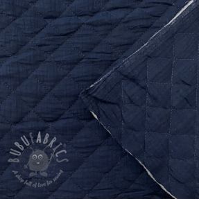 Double gauze/muslin QUILT navy