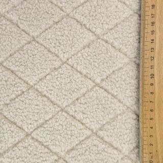 Coat fabric TEDDY Diamond beige