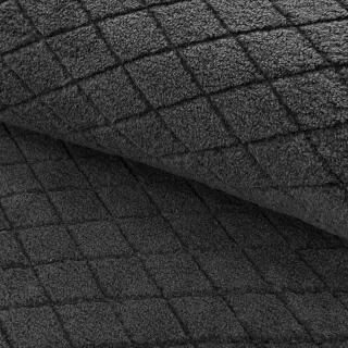 Coat fabric TEDDY Diamond dark grey