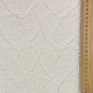 Coat fabric TEDDY Hearts in hearts ecru