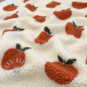 Coat fabric TEDDY JACQUARD Apples