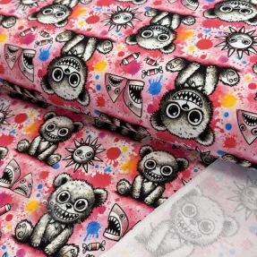 Sweat fabric Big eyes design C digital print