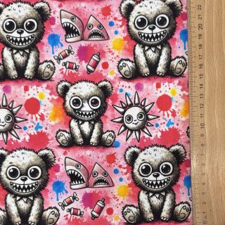 Sweat fabric Big eyes design C digital print