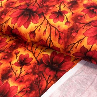 Sweat fabric Flower galaxy design A digital print