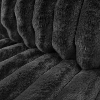 Faux fur Barracuda fusain