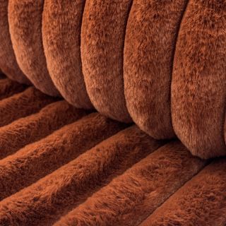 Faux fur Barracuda terracotta