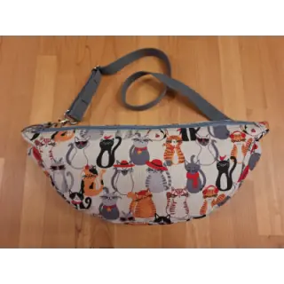 Decoration fabric Linenlook Cat Dress Up