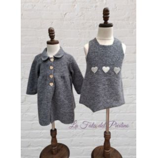 Coat fabric PRATO thick wool grey