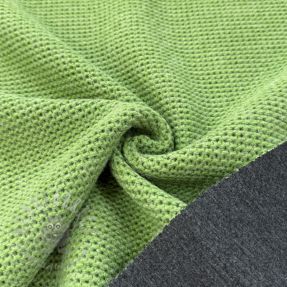Coat fabric DOUBLE FACE WITH JERSEY apple green