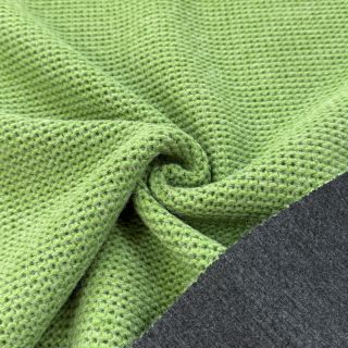 Coat fabric DOUBLE FACE WITH JERSEY apple green