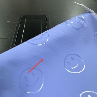 Raincoat fabric Happy faces purple 2nd class